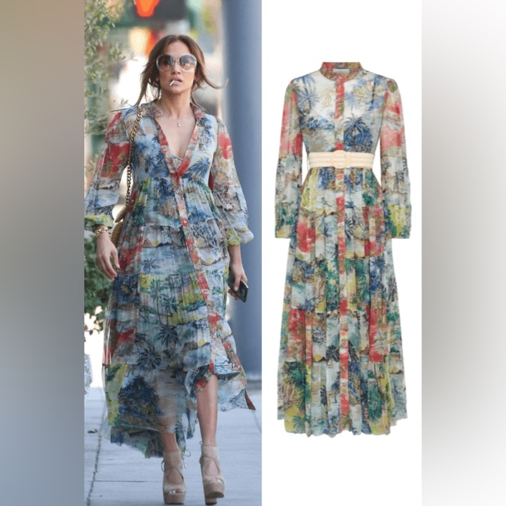 Zimmermann Juliette silk dress seen on JLO